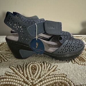 JBU Women's Blue Wedge Sandals